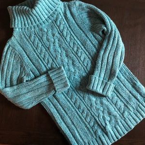 Turquoise Turtleneck Sweater